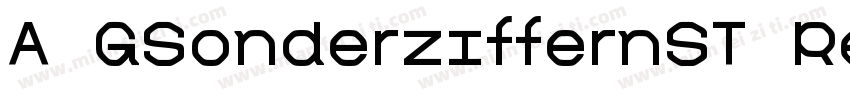 A GSonderziffernST Regular字体转换